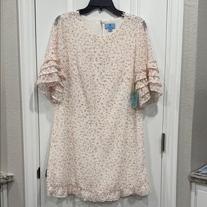 CeCe Cream and Pink Floral Dress